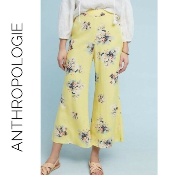 Anthropologie Pants - Anthro Feather Bone Talese Print Wide Leg Pants 10